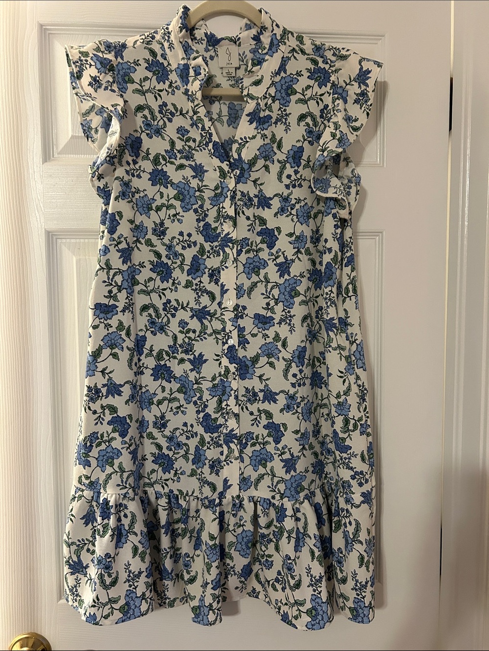 Joie blue floral dress-Sz L